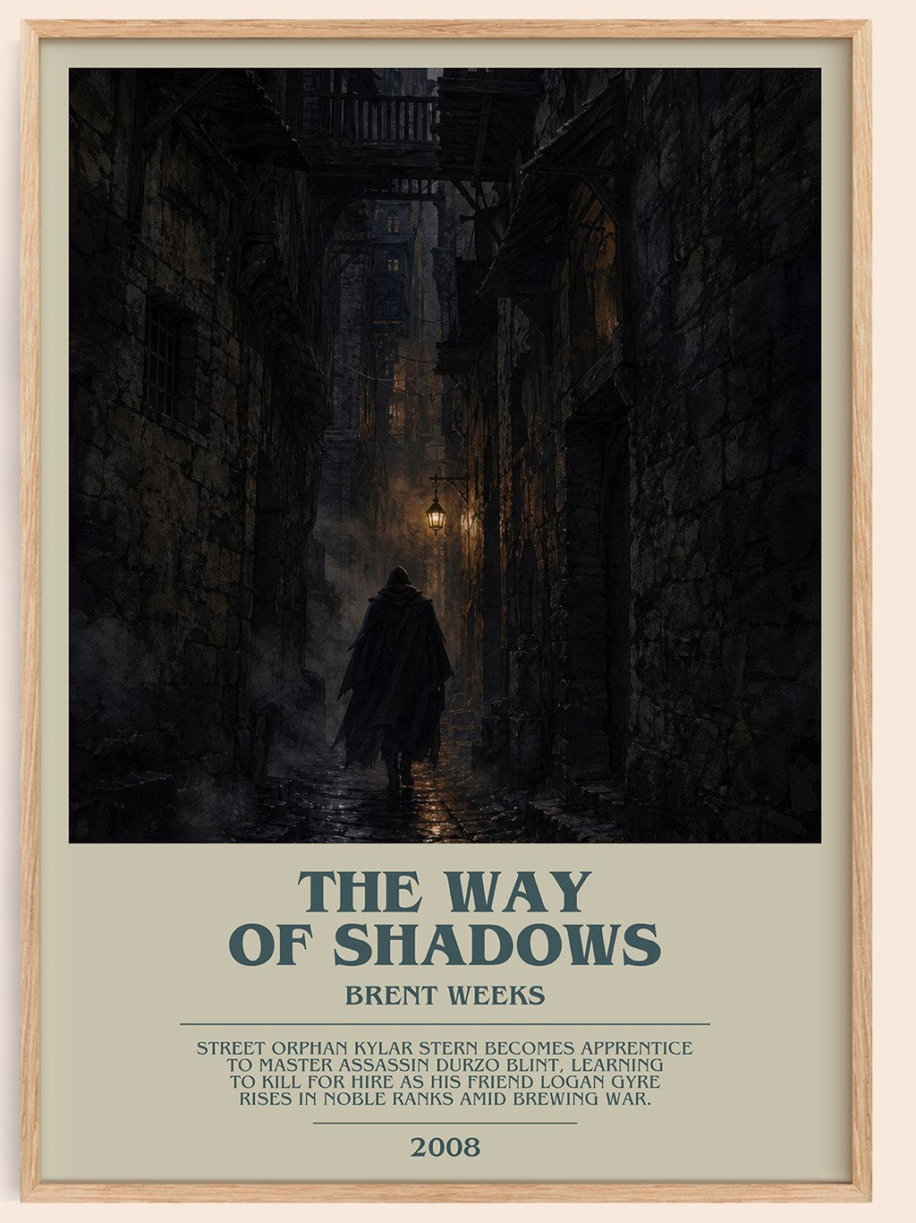 The Way of Shadows bookish book poster by Brent Weeks – framed literary art print