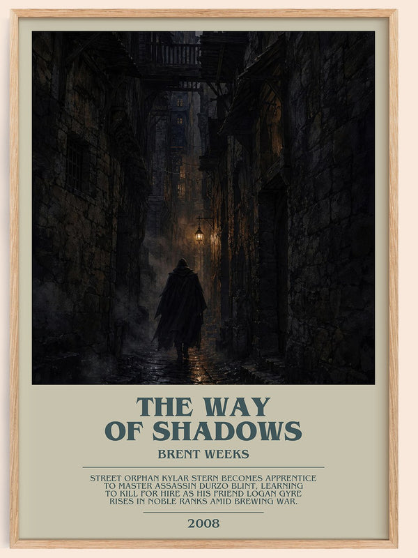 The Way of Shadows bookish book poster by Brent Weeks – framed literary art print