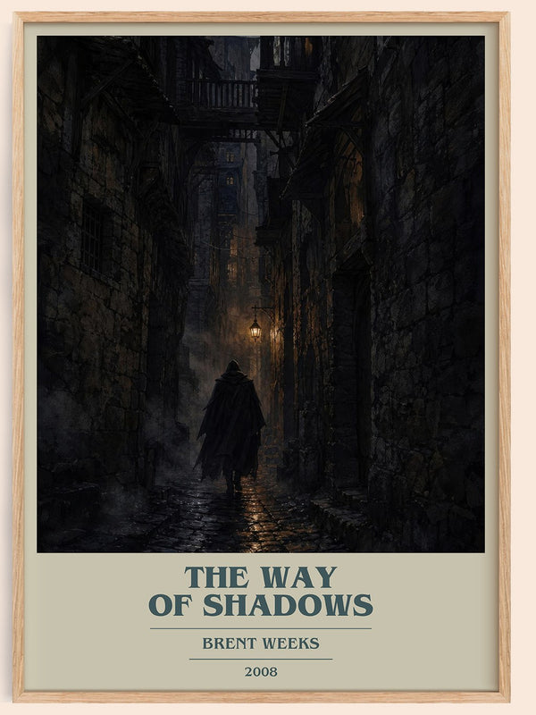 The Way of Shadows book cover book poster by Brent Weeks – framed literary art print