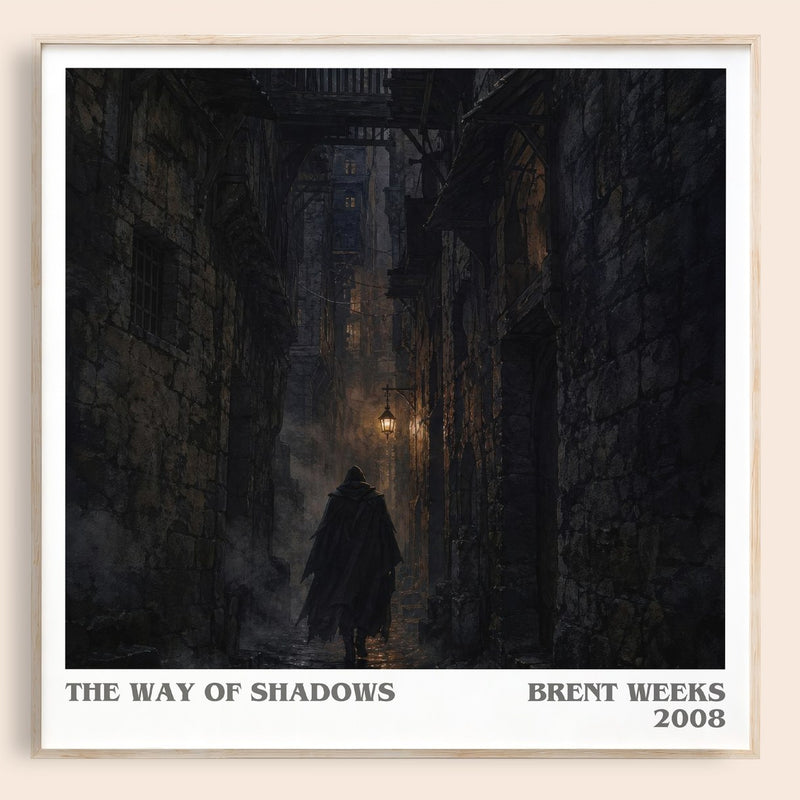 The Way of Shadows literary book poster by Brent Weeks – framed literary art print