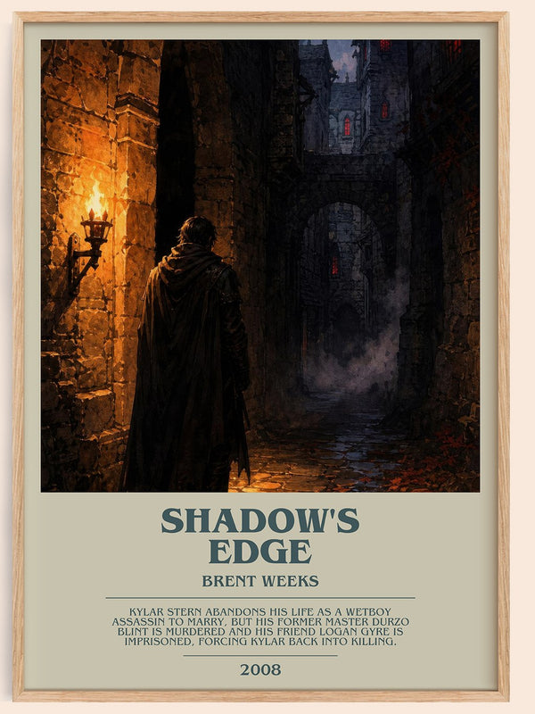 Shadow's Edge bookish book poster by Brent Weeks – framed literary art print