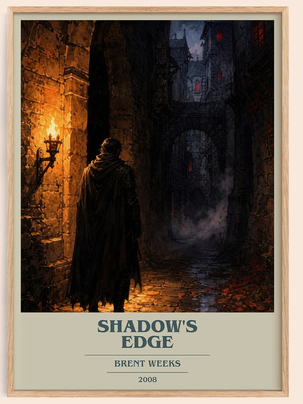 Shadow's Edge book cover book poster by Brent Weeks – framed literary art print