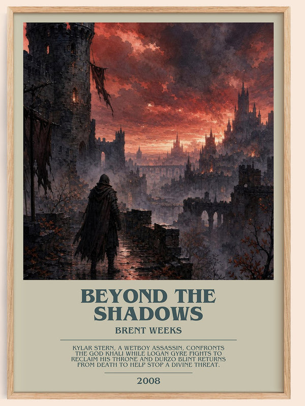 Beyond the Shadows bookish book poster by Brent Weeks – framed literary art print