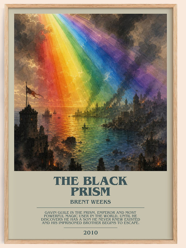 The Black Prism bookish book poster by Brent Weeks – framed literary art print