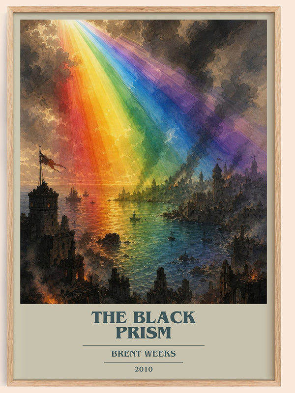 The Black Prism book cover book poster by Brent Weeks – framed literary art print