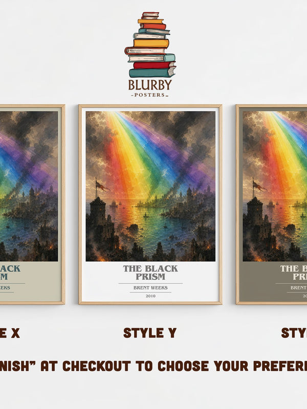 The Black Prism book cover print in frame leaning in hallway – fantasy wall art