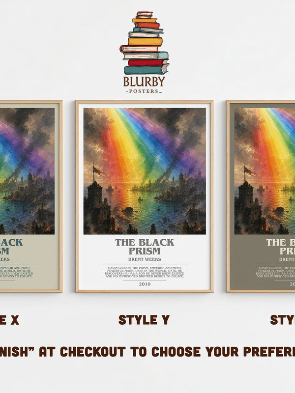 The Black Prism bookish print in frame leaning in hallway – fantasy wall art