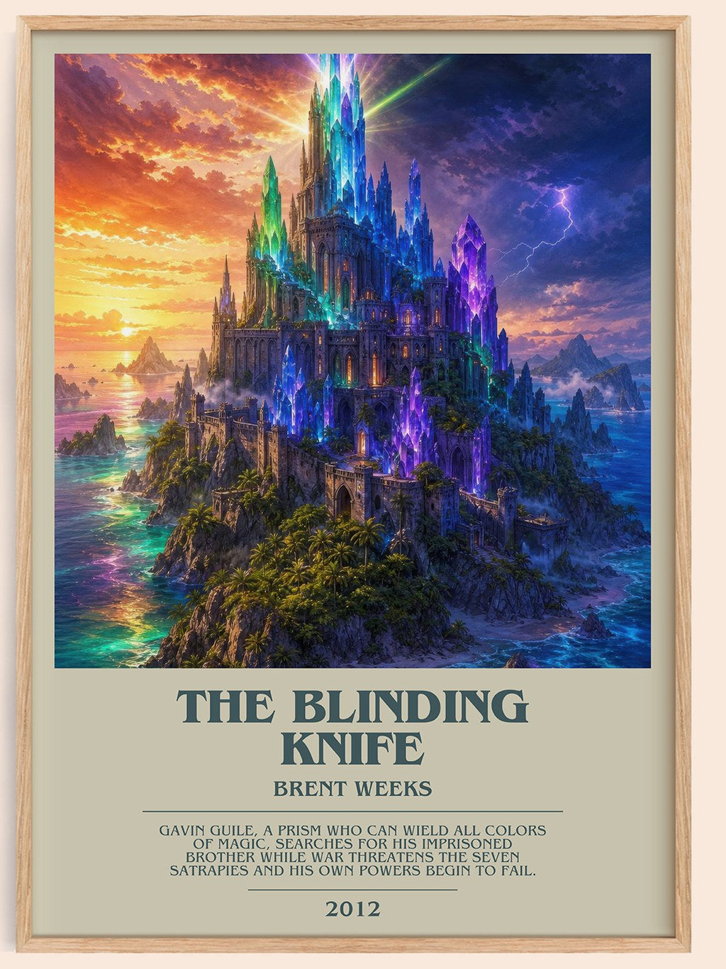 The Blinding Knife bookish book poster by Brent Weeks – framed literary art print