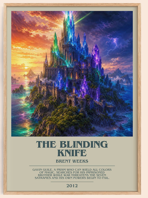 The Blinding Knife bookish book poster by Brent Weeks – framed literary art print