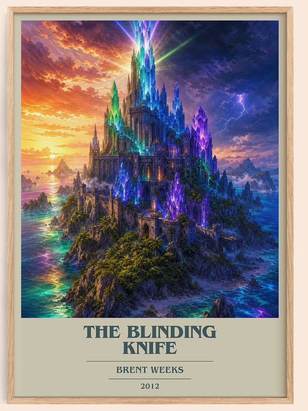 The Blinding Knife book cover book poster by Brent Weeks – framed literary art print