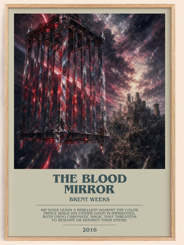 The Blood Mirror bookish book poster by Brent Weeks – framed literary art print