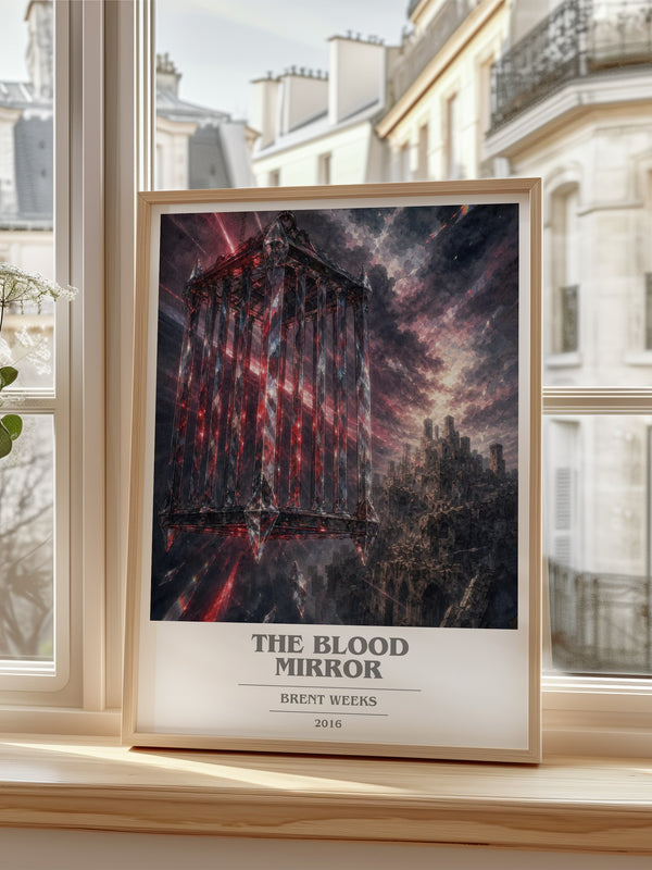 The Blood Mirror book cover poster colour and style options – Brent Weeks book art