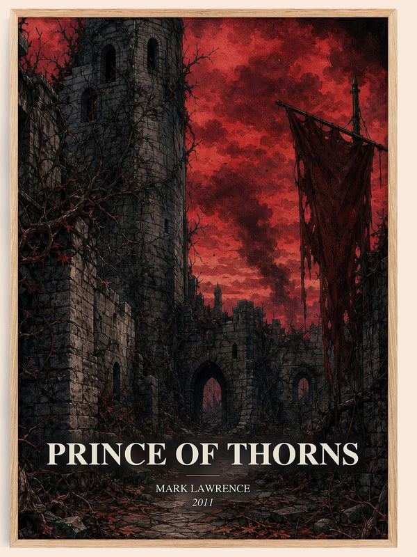 Prince of Thorns watercolour book poster by Mark Lawrence – framed literary art print