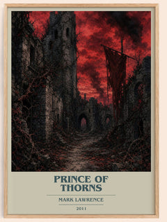 Prince of Thorns book cover book poster by Mark Lawrence – framed literary art print