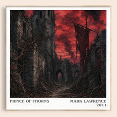 Prince of Thorns literary book poster by Mark Lawrence – framed literary art print
