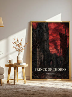 Prince of Thorns watercolour print in frame leaning in hallway – fantasy wall art