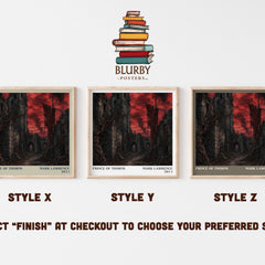 Prince of Thorns literary print in frame leaning in hallway – fantasy wall art