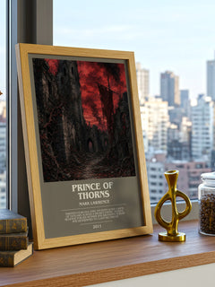 Prince of Thorns bookish print framed by window – literary home decor