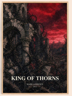 King of Thorns watercolour book poster by Mark Lawrence – framed literary art print