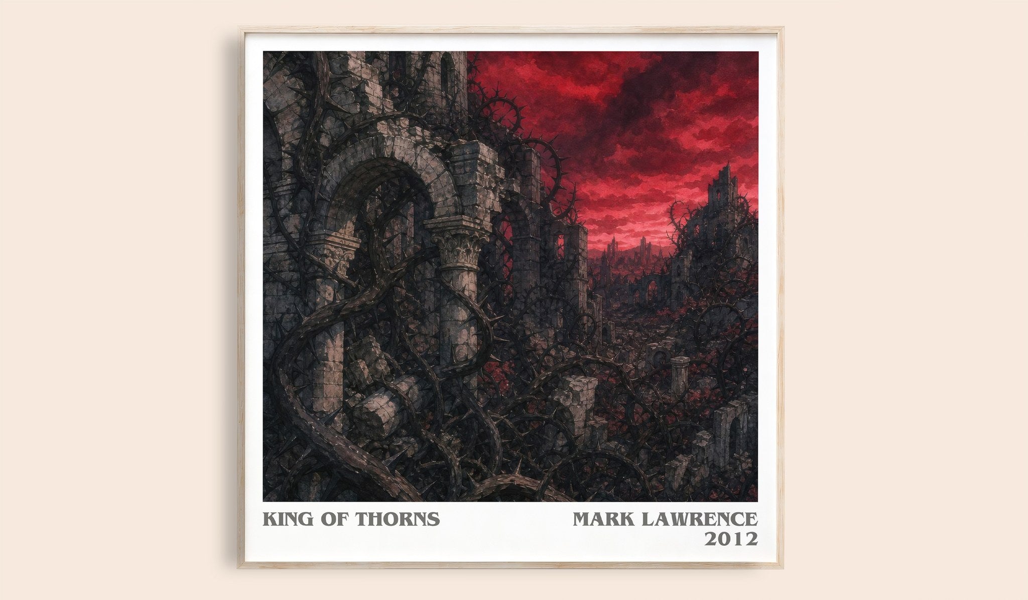 King of Thorns Literary Art Print by Mark Lawrence