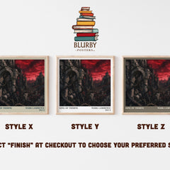 King of Thorns literary print in frame leaning in hallway – fantasy wall art