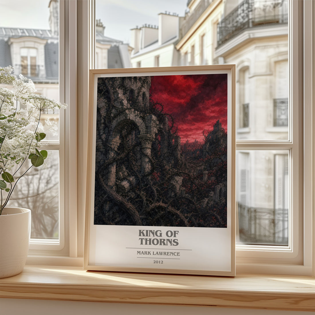 King of Thorns book cover poster colour and style options – Mark Lawrence book art