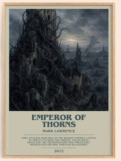 Emperor of Thorns bookish book poster by Mark Lawrence – framed literary art print