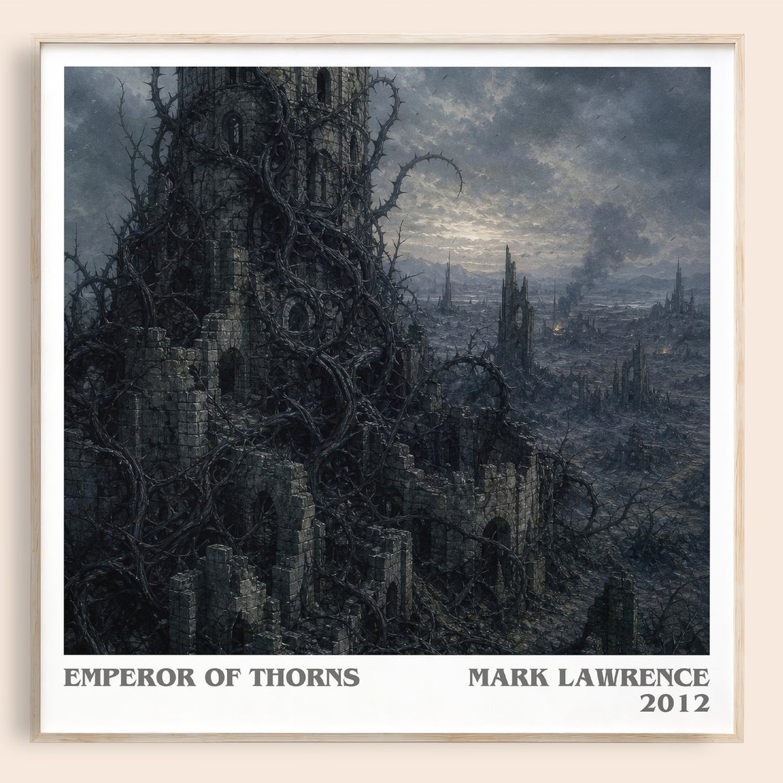 Emperor of Thorns literary book poster by Mark Lawrence – framed literary art print