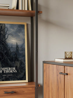 Emperor of Thorns book watercolour illustration paper finish options – matte satin gloss