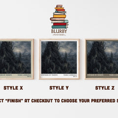 Emperor of Thorns literary print in frame leaning in hallway – fantasy wall art