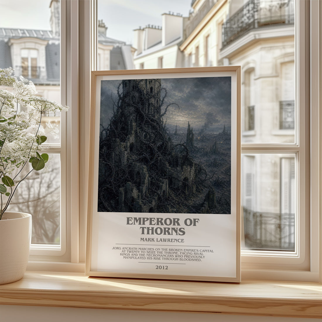 Emperor of Thorns bookish poster colour and style options – Mark Lawrence book art