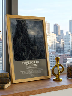 Emperor of Thorns bookish print framed by window – literary home decor