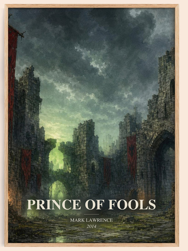 Prince of Fools watercolour book poster by Mark Lawrence – framed literary art print