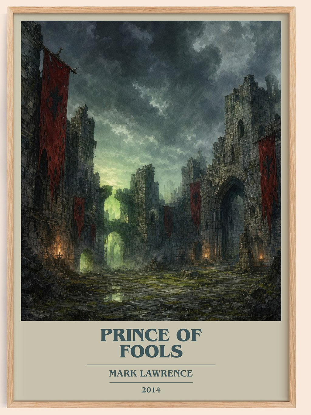 Prince of Fools book cover book poster by Mark Lawrence – framed literary art print