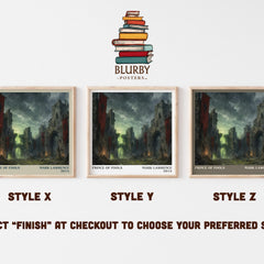 Prince of Fools literary print in frame leaning in hallway – fantasy wall art