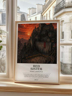 Red Sister bookish poster colour and style options – Mark Lawrence book art