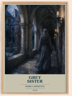 Grey Sister book cover book poster by Mark Lawrence – framed literary art print
