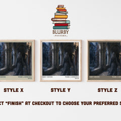Grey Sister literary print in frame leaning in hallway – fantasy wall art