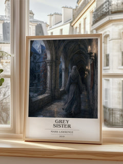 Grey Sister book cover poster colour and style options – Mark Lawrence book art