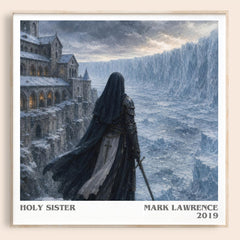 Holy Sister literary book poster by Mark Lawrence – framed literary art print