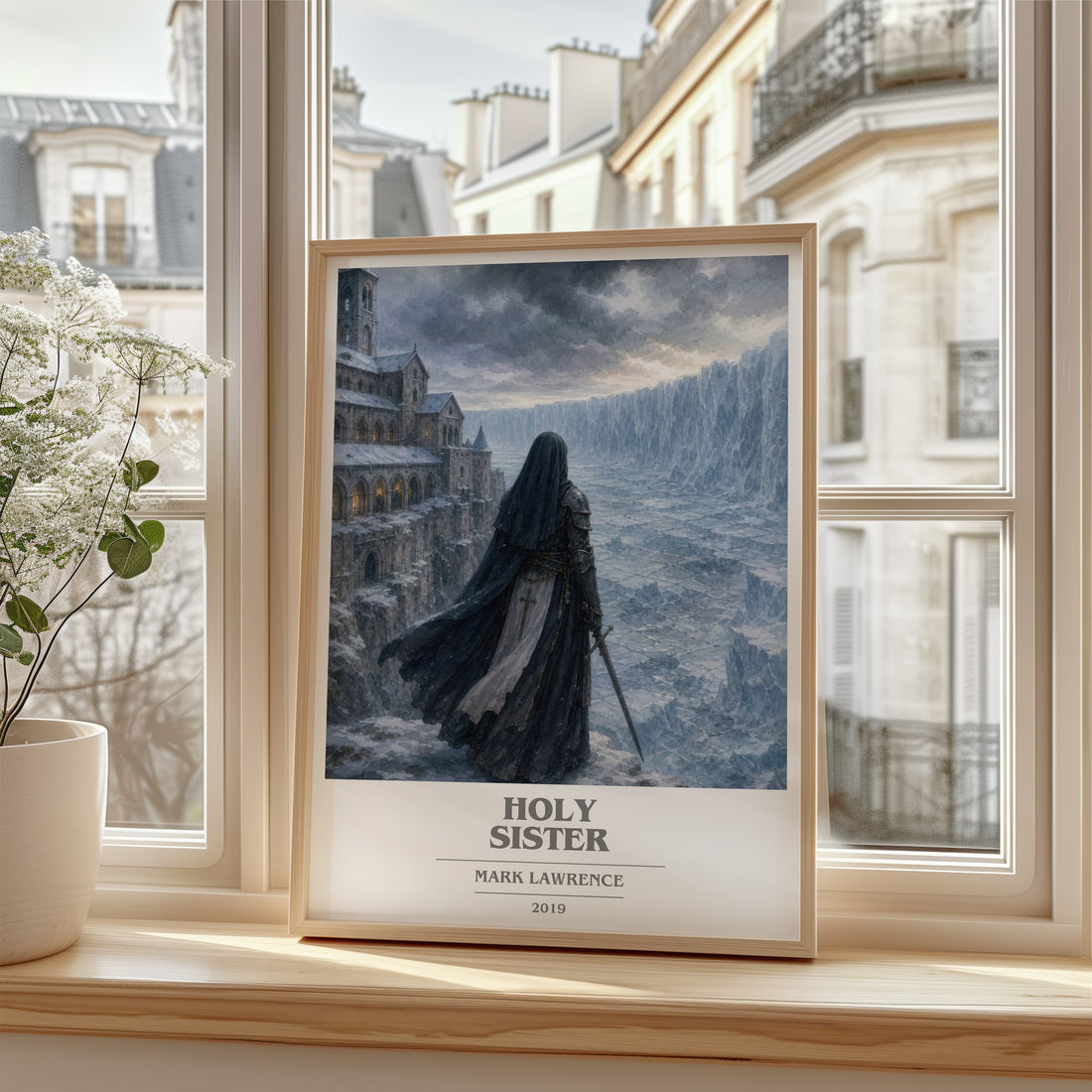 Holy Sister book cover poster colour and style options – Mark Lawrence book art