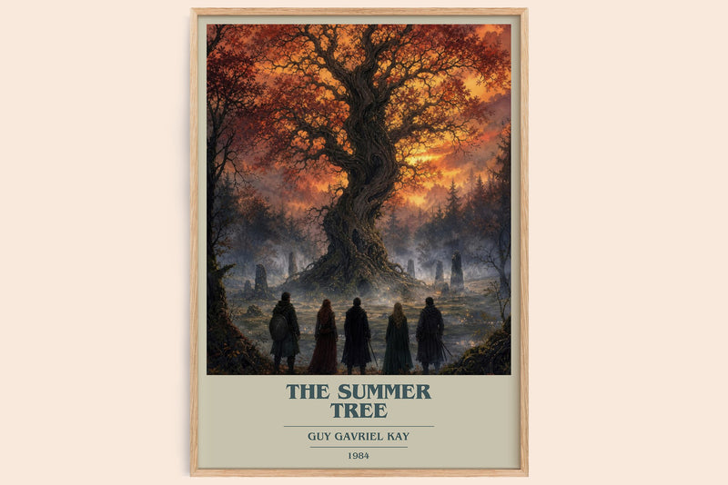 The Summer Tree Book Cover Poster by Guy Gavriel Kay (Modern Minimalist style)