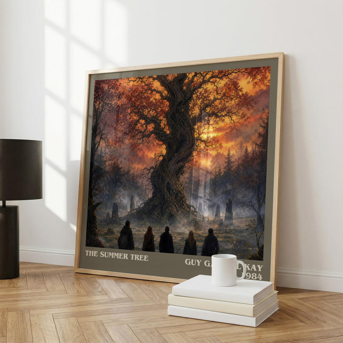 The Summer Tree literary print framed by window – literary home decor