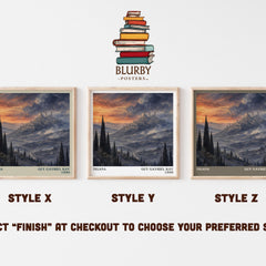 Tigana literary print in frame leaning in hallway – fantasy wall art