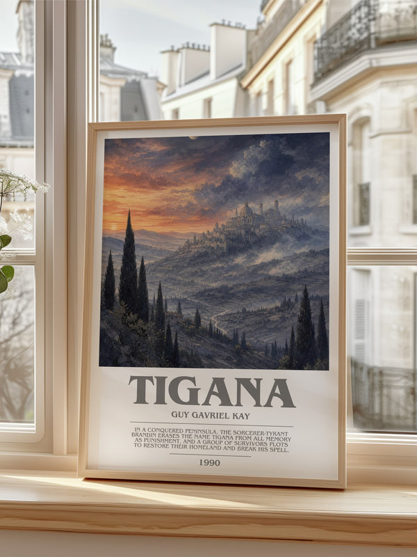 Tigana bookish poster colour and style options – Guy Gavriel Kay book art