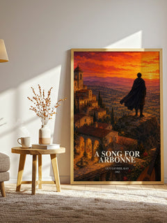 A Song for Arbonne watercolour print in frame leaning in hallway – fantasy wall art