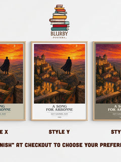A Song for Arbonne book cover print in frame leaning in hallway – fantasy wall art