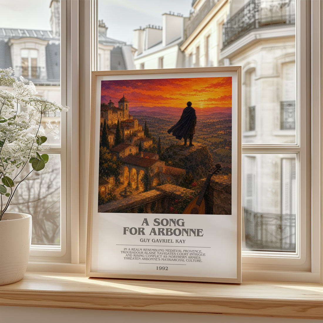 A Song for Arbonne bookish poster colour and style options – Guy Gavriel Kay book art