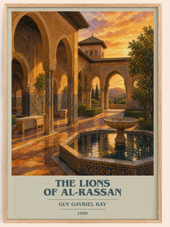The Lions of Al-Rassan book cover book poster by Guy Gavriel Kay – framed literary art print