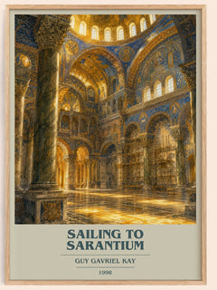 Sailing to Sarantium Book Cover Poster by Guy Gavriel Kay – framed poster